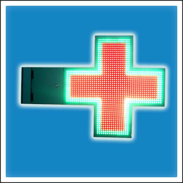 HTC-P16-800 Programmable LED Pharmacy Cross Display Sign for Drug Store 