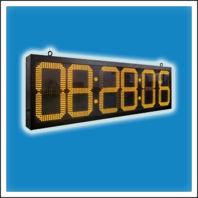 18 Inches Outdoor LED Digit Time & Temperature Clock 